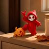 Halloween Ornament, Ghost Pumpkin Matte Texture Figure, 3D Printed Halloween Decoration for Desktop Bedroom Car Display