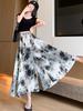 Tie-dye Wide-leg Culottes Women's Summer New New Chinese Ice Silk Chiffon Thin Small National Style Skirt