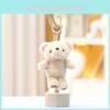 Cute Brown And White Bear Plush Doll With Pp Cotton Filling For Kids And Car Accessories