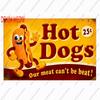 Pizza Metal Sign Plaque, Vintage Fast Food Tin Sign, Ice Cream Wall Decor, Hot Dog for Kitchen, Diner Bar, Bread Room Decor, WY4