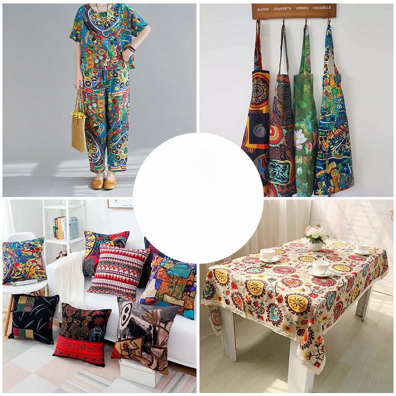 100x150cm Ethnic Printed Fabric Cotton Bohemian Retro Dress Clothes Pillow Tablecloth Fabric Handmade DIY Fabric Cotton Linen
