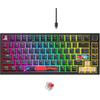 Fogruaden 75% Wired Mechanical Gaming Keyboard 75 Percent Keyboard Hot Swappable, Red Switch, RGB Backlit 82 Keys TKL Mechanical Keyboard, NKRO