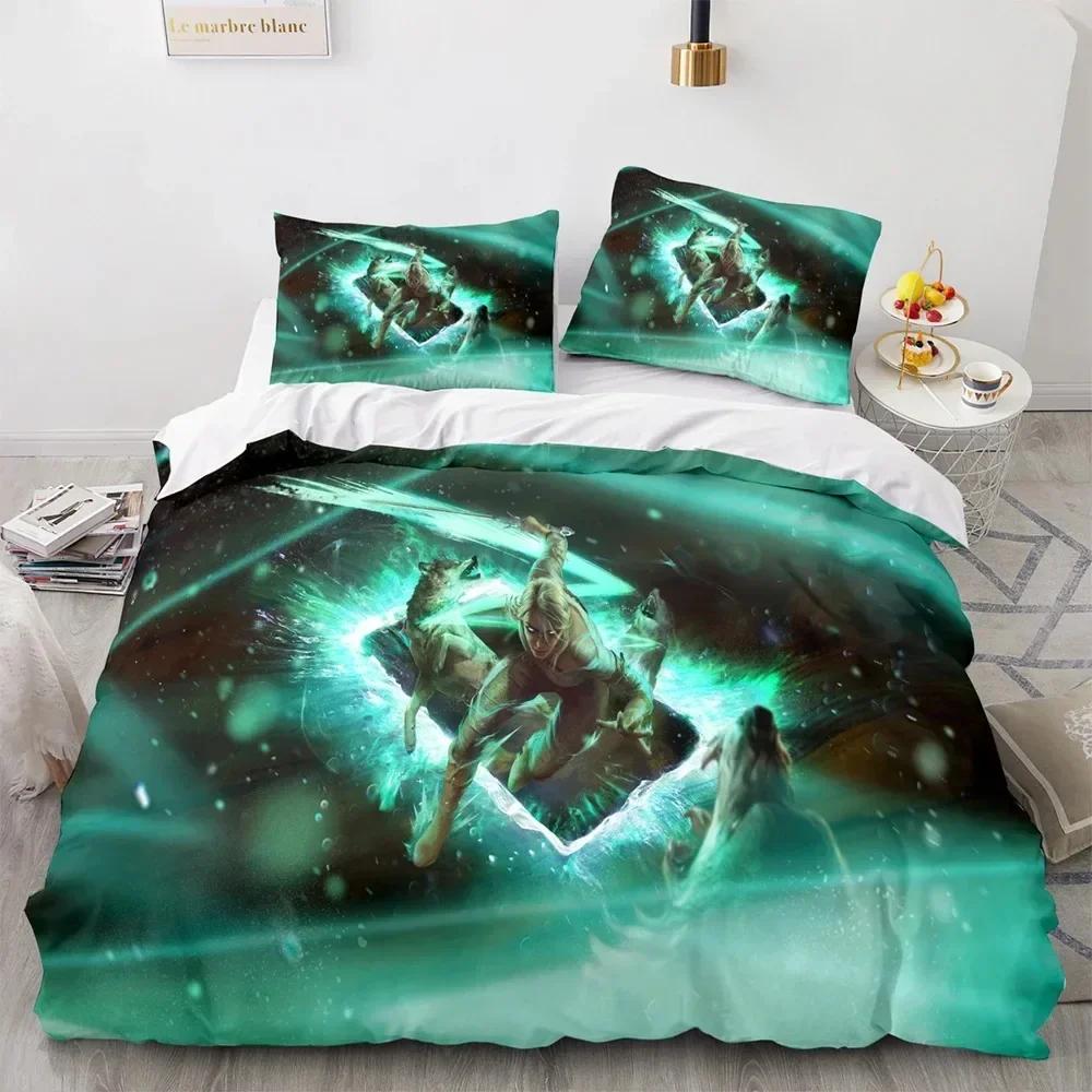 3D The Witchers Kids Adult Home Printed Bed Set Duvet Cover Pillowcase Bedding Set Linen Sheet Quilt Cover Full Queen King Size