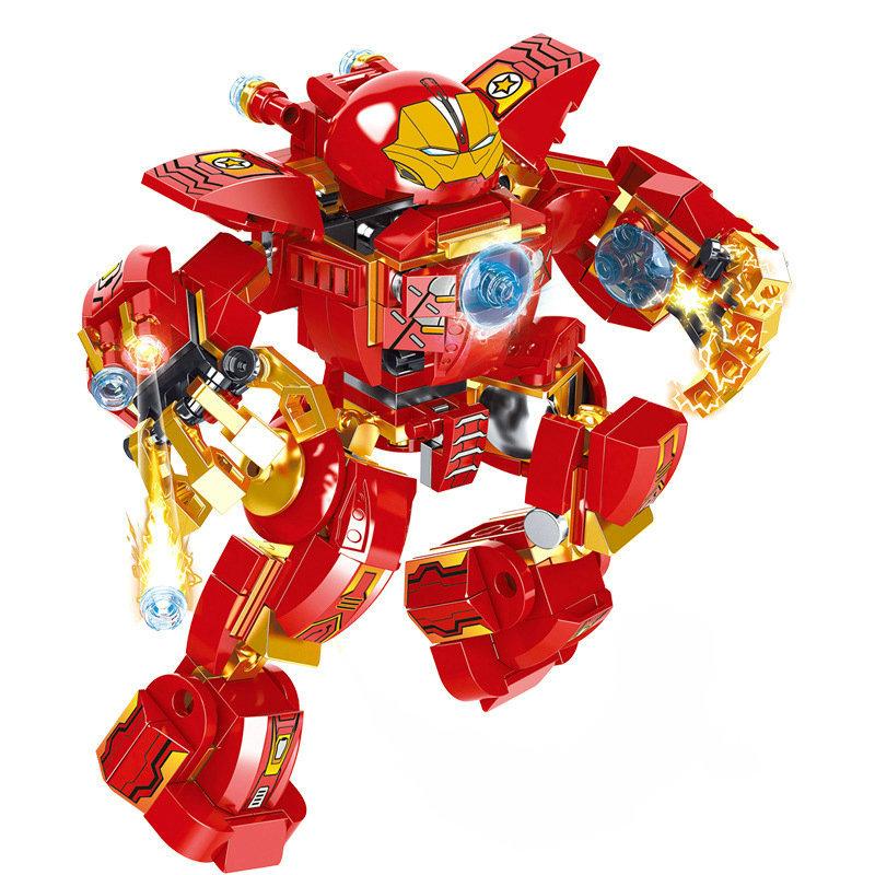 Anime Figure Building Block Set Children Kid Gift Present Toy Super Hero Scale Model Iron Hulk Thanos Captain Figurine Compatible with