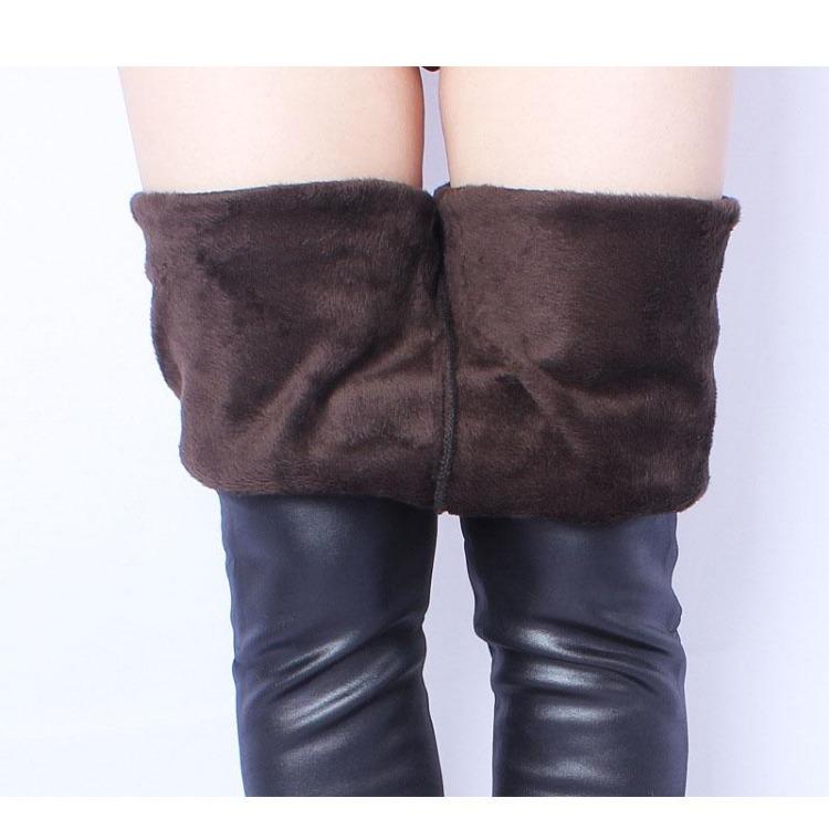 Winter Women Faux Leather Pants Warm Thickening Plus Size Velvet Thin Leggings Fashion