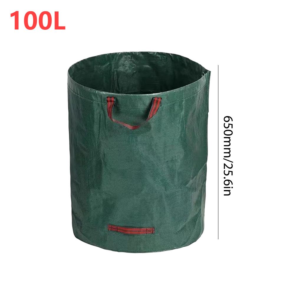 60-500L Reusable Garden Bag Large Capacity Leaf Sack Light Trash Can Foldable Bag Garden Garbage Waste Container Storage Bags