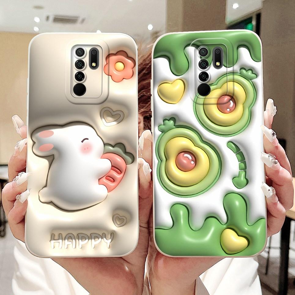For Xiaomi Redmi 9 9a 9C NFC 9T 9 Power 9 Prime Phone Cases Cover Flowe Rabbit Panda Avocado Soft Silicone Protective Bumper