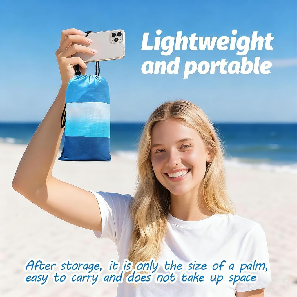 Outdoor Beach Blanket 4-7 Person Extra Large Lightweight Sandproof Beach Mat Large Picnic Mat Suitable for Beach Travel Camping Hiking