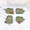 3-5pcs/set Funny Animal Cats Goose Brooch  Punk Ghost Moon Phase Cat Lapel Pins Cute Sushi Kitten Enamel Badge Bag Jewelry Gifts