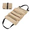 Car Back Seat Tool Storage Bag Canvas Garden Foldable Roll Up Tools Pouch Bag for Pliers Wrench