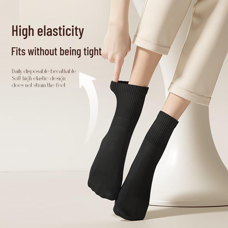 Unisex Disposable Mid-Calf Travel Socks