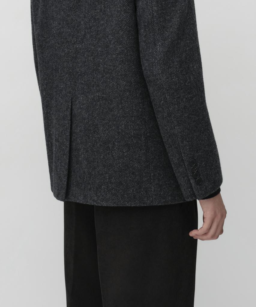 MUSINSA STANDARD [City Workers] Wool Blend Tweed Blazer [Dark Grey]