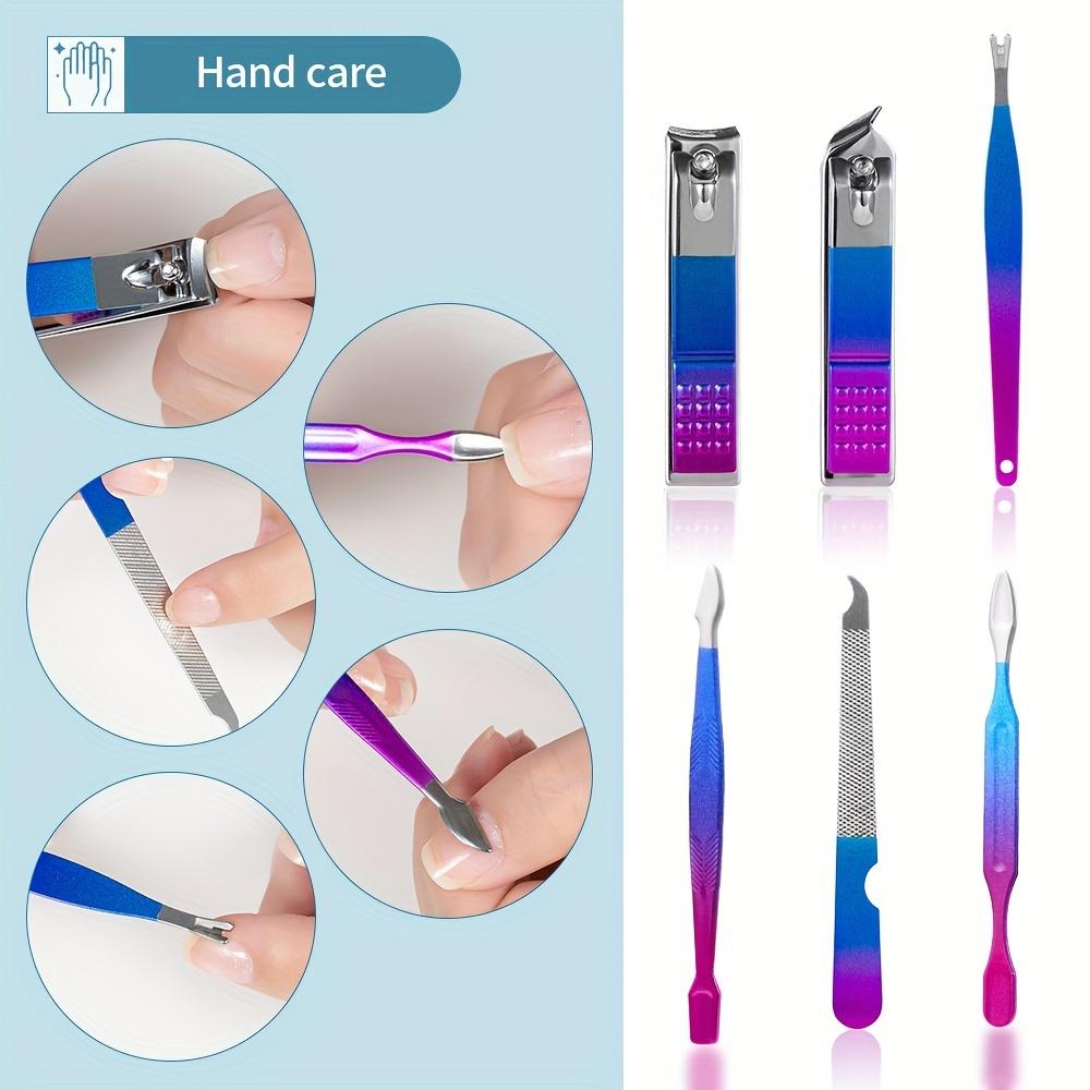 7/10/12/15pcs Professional Nail Clippers Pedicure Kit, Stainless Steel Cuticle Nippers and Cutter Kit Grooming Kit for Travel