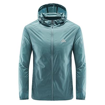 Ropa de piel con capucha para hombre, abrigo ligero deportivo de verano para exteriores, chaqueta de seda helada, ropa de secado rápido de talla grande
