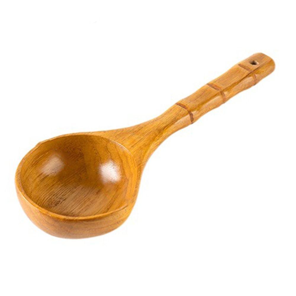 Large Size Long Handled Spoon Long Handle Wooden Soup Ladle Water Ladle Serving Soup Spoon Picnic