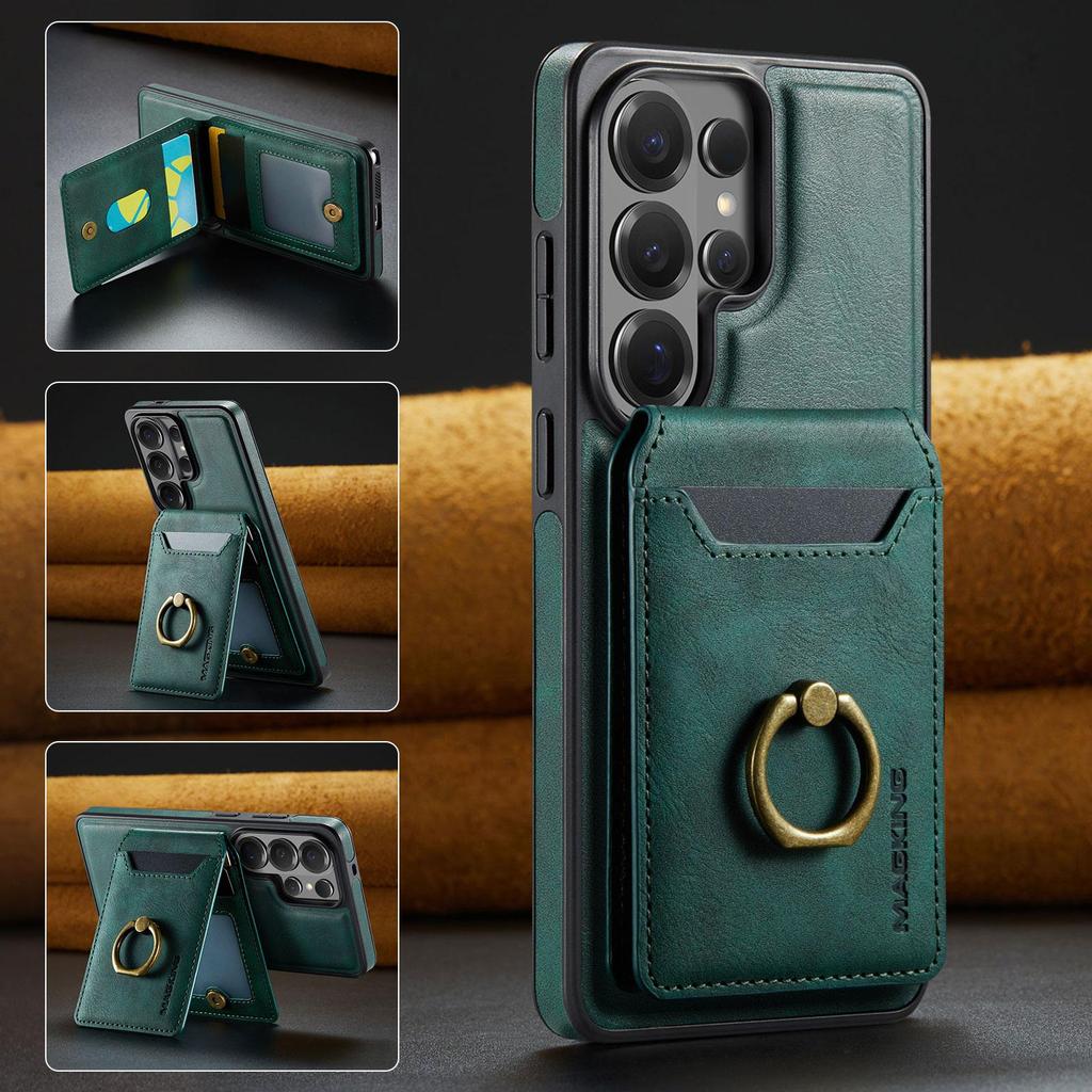 2-in-1 Removable PU Leather Wallet Case Card Slot Holder Phone Back Cover For Samsung Galaxy S26 Ultra S25 S24 Plus Protector Skins Shell