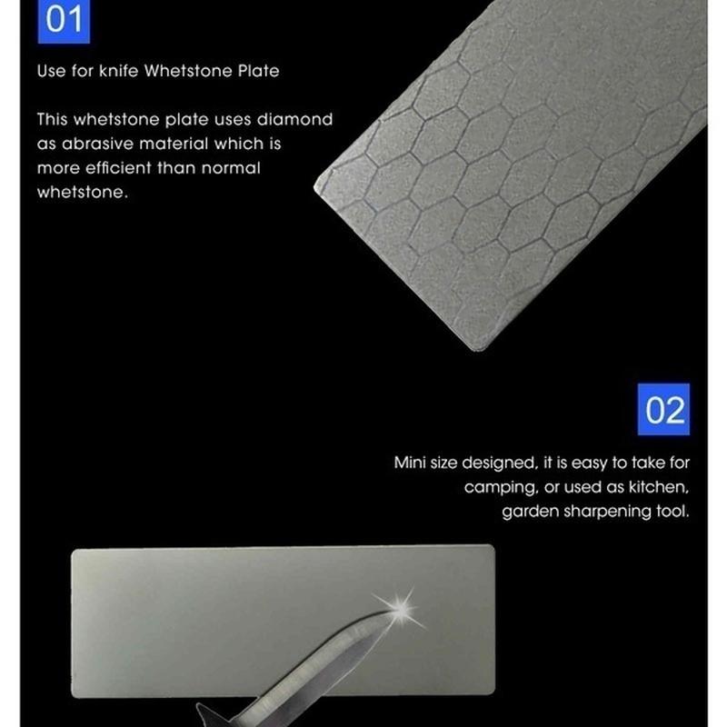 Kitchen Diamond Ultra-thin Knife Sharpening Stone Knife Sharpener Honeycomb Surface Whetstone Grindstone Cutter Tool (400# 1000# 600#)