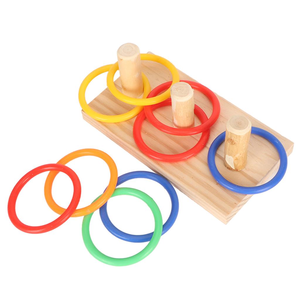 Bird Ring Toy Colorful Interactive Chewing Training Parrot Tabletop Puzzle Toy for Lovebird Cockatiel 7cm 2.8in Ring