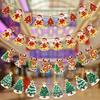 Paper Decorative Christmas Flags And Streamers For School Store Celebrations Featuring Cute Art Cartoon