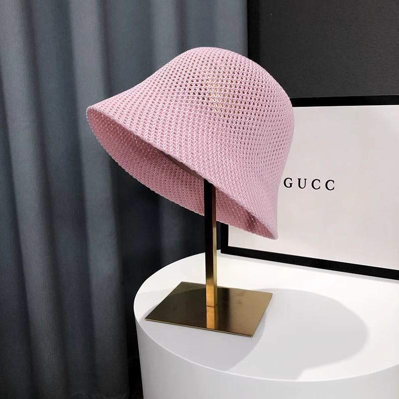 Fisherman's hat, spring and summer hollow thin design, sun protection and sunshade bucket hat, face enhancing small basin hat