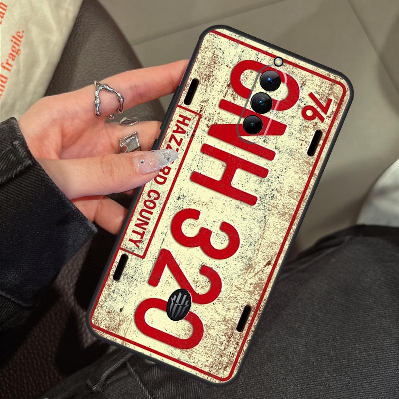 Retro License Plate Number Case For ZTE Nubia RedMagic 11 9 8 10 Pro Plus 8S 9S 10S Pro 5G 5S 6 7 6S 7S Pro 10 Air Cover