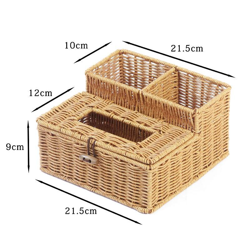 Imitation Vine Tissue Box Japanese Style Household Tissue Boxes Holder Modern Minimalist Storage Boxes Kitchen Organization