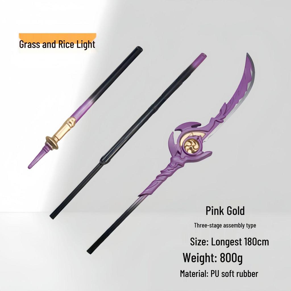 Genshin Impact Raiden Shogun Safe PU Prop: Wind Edition Toy Weapon