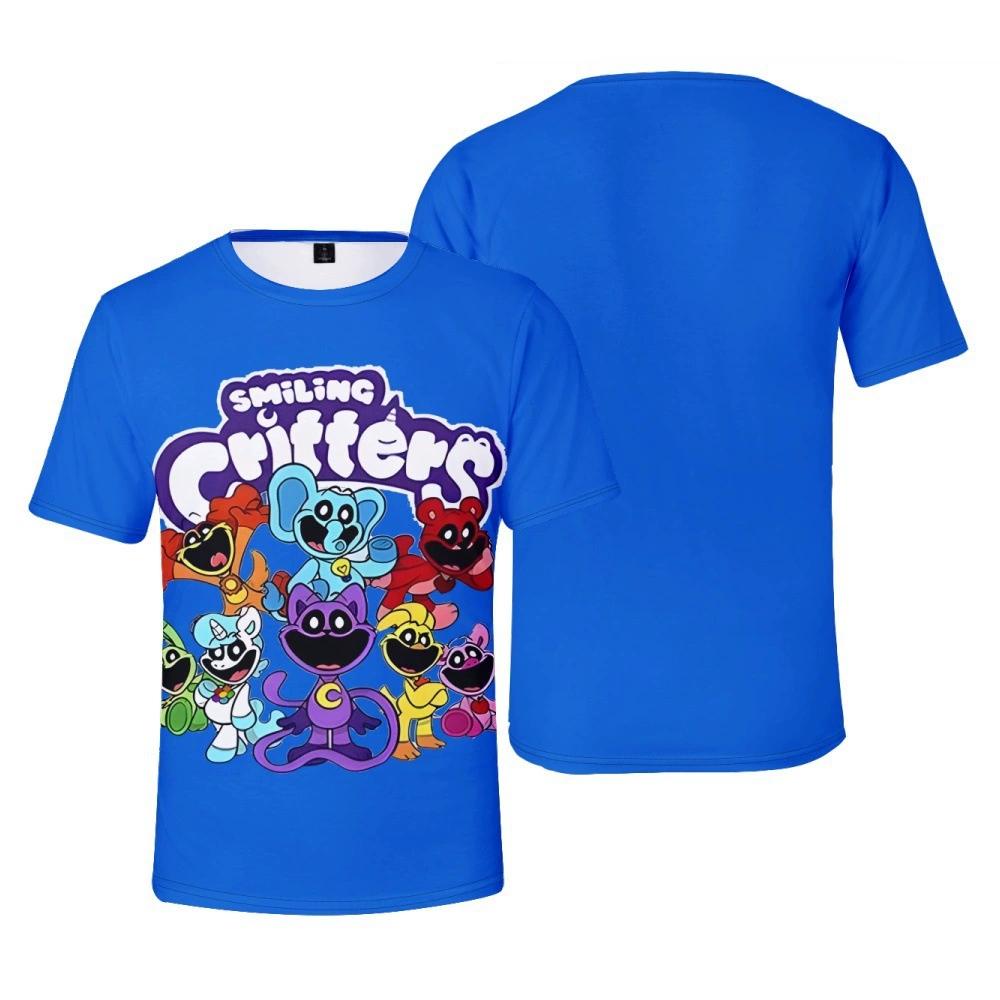 Smiling Critters T Shirt Kids Streetwear Short Sleeve Children's Tshirts Boys Girls Tops Men Women Clothing T-shirt