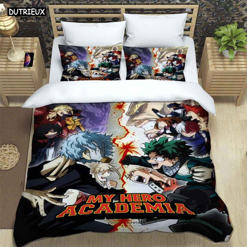 HD Anime Mein Hero Science Cartoon 3D Printed Bedding Queen Bedding Set Customized King Size Bedding Set Soft And Comfortable