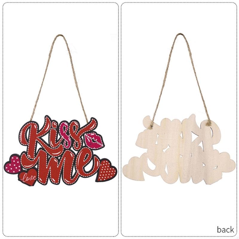 Love Themed Door Sign Pendant Pink Sign Love Valentine's Day Ornaments Heart Pendant Love Be Mine Sign
