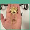 Bohemian Heart Sun Earrings Gold Jewelry With Moon Element For Summer Trendy Womens Accessories