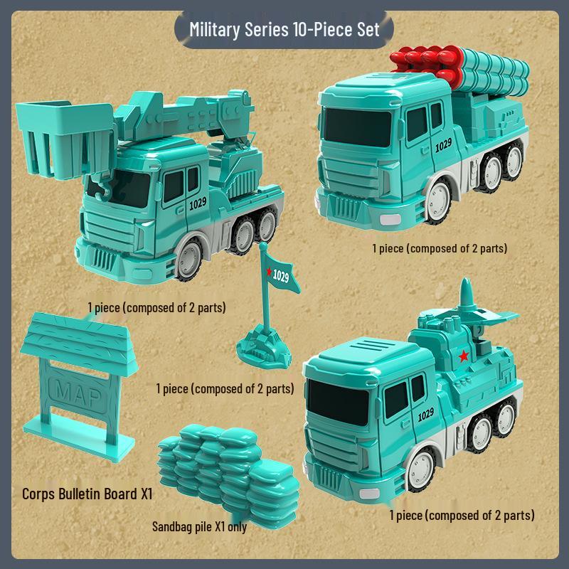 Kids' Magnetic Engineering Vehicle Transformer Set - Educational Parent-Child Toy