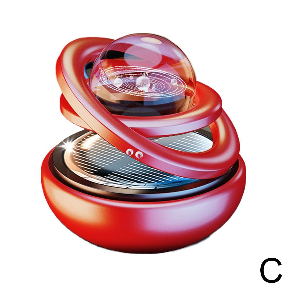 Car Solar Ornaments Rotating Car Double Suspended Double Suspended Crystal 360° Rotation Ball Aromatherapy Perfume Ornaments