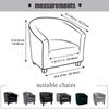 Plush Club Chair Cover Armchair Slipcover Geometric Printed Small Sofa Covers Protect for Pets Chair Decoration