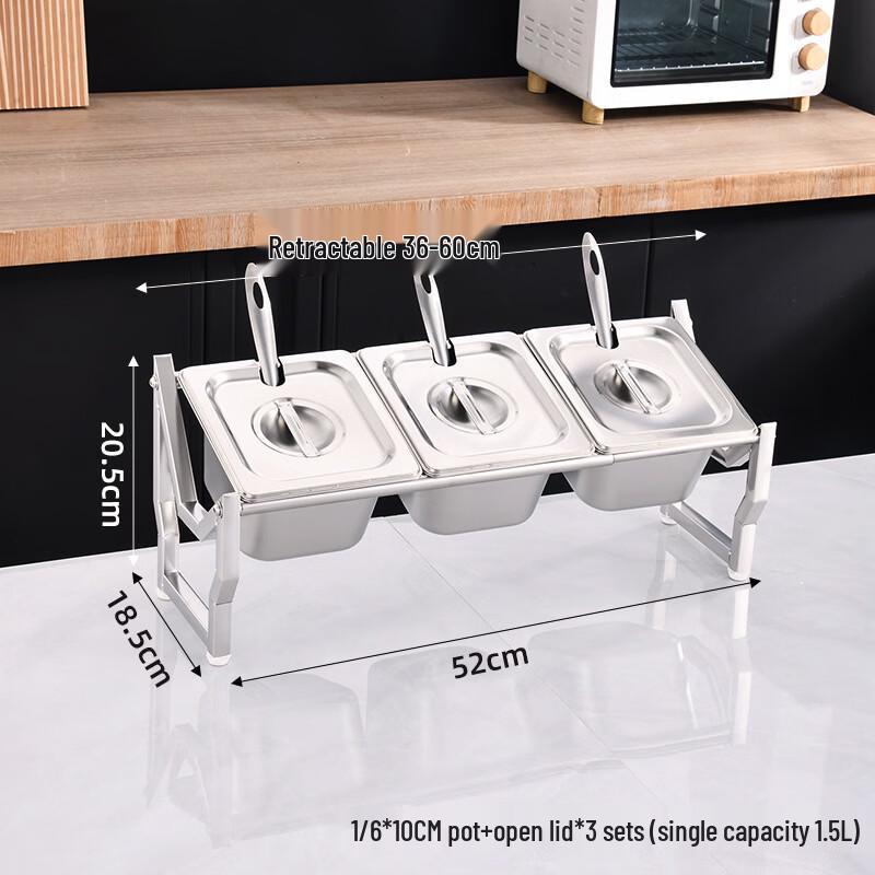 Handun 316L Stainless Steel Sloping Condiment Box Set