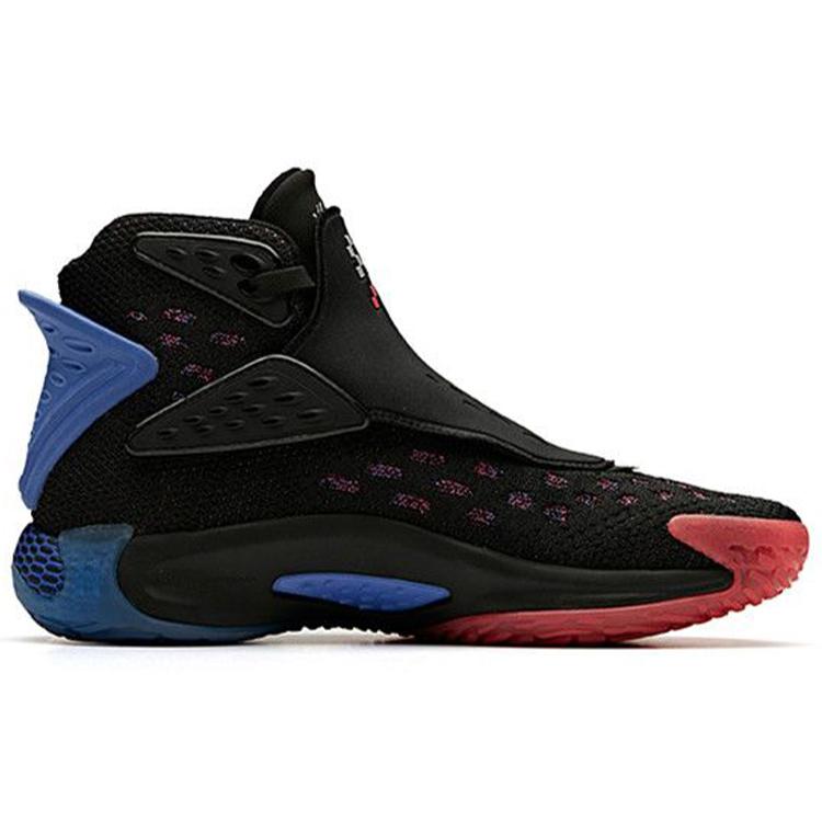 Zapatillas de Baloncesto de Caña Alta Transpirables Resistentes a la Abrasión Anta KT5 para Hombre Rojo Azul Negro 11941101-2