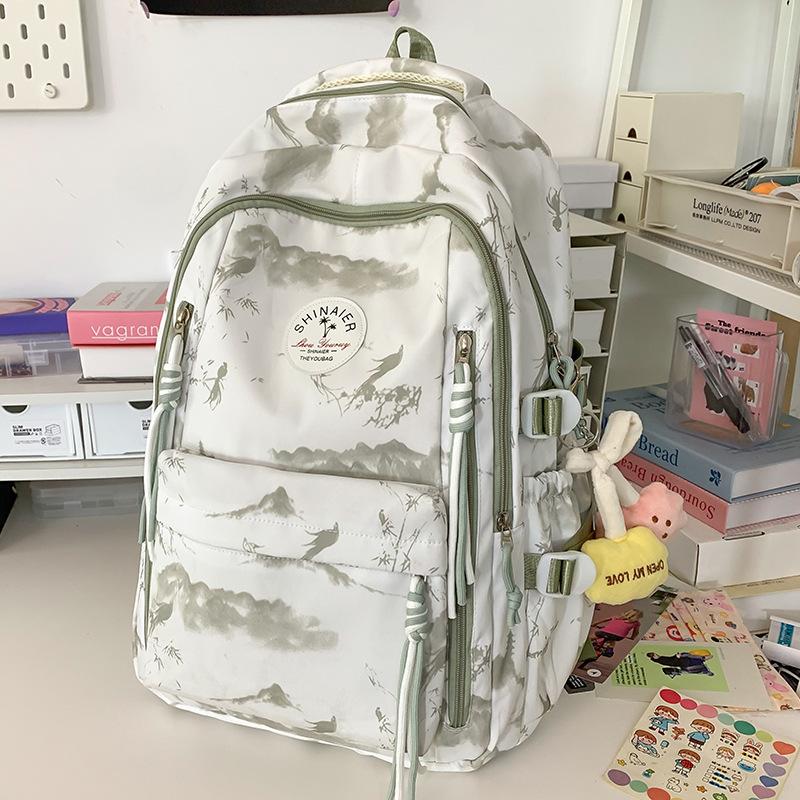Children's schoolbag Elementary school student Junior high school girl college student Printed backpack