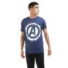 Avengers Mens Stencil Denim Look Logo T-Shirt
