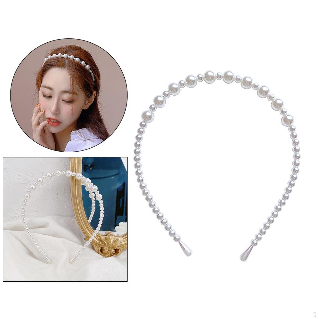 Fashion Women Ladies Girls Faux Pearl Headband Hairband Hair Hoop Accessories