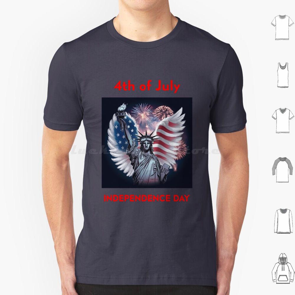 Day 4 July T Shirt Cotton Men Women DIY Print Flag America Day Usa Patriotic American 4th Of July American Flag Patriot Day
