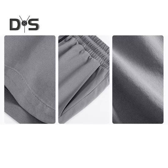 Pantaloni scurți pentru bărbați, talie reglabilă cu cordon, pantaloni casual cu buzunare întărite, culoare solidă, pantaloni scurți largi de vară sport