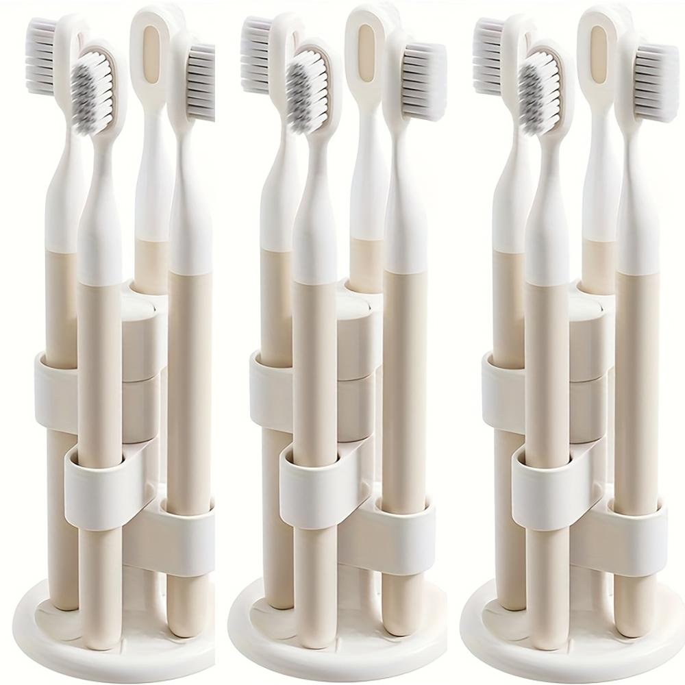 Rotating Toothbrush Holder Toothbrush Organizer Bathroom Desktop Toothbrush Storage Rack Makeup Brush Pen Organizer Dry Bathroom