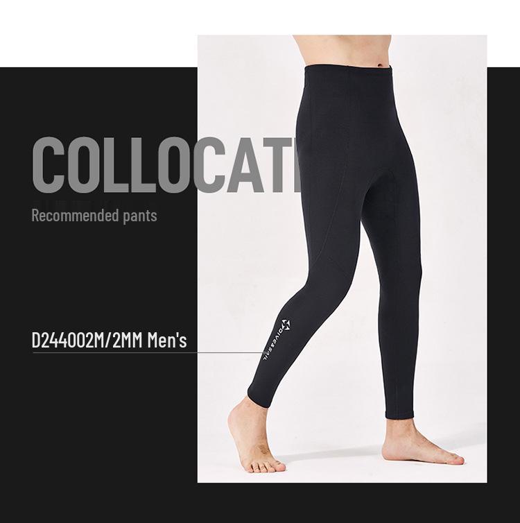 2MM Men's & Women's Long Sleeve Split Top Diving Suit - Thickened for Cold Protection, Ideal for Swimming, Snorkeling, Surfing.