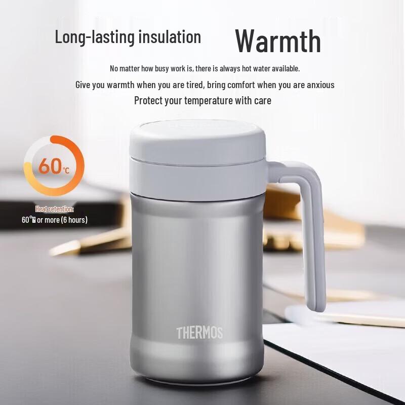 Thermos Stainless Steel Insulated Tea Mug with Handle