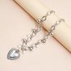 Distressed Heart Shaped Thorn Pendant Necklace With Imitation Pearls Adjustable Clavicle Chain Gift For Her