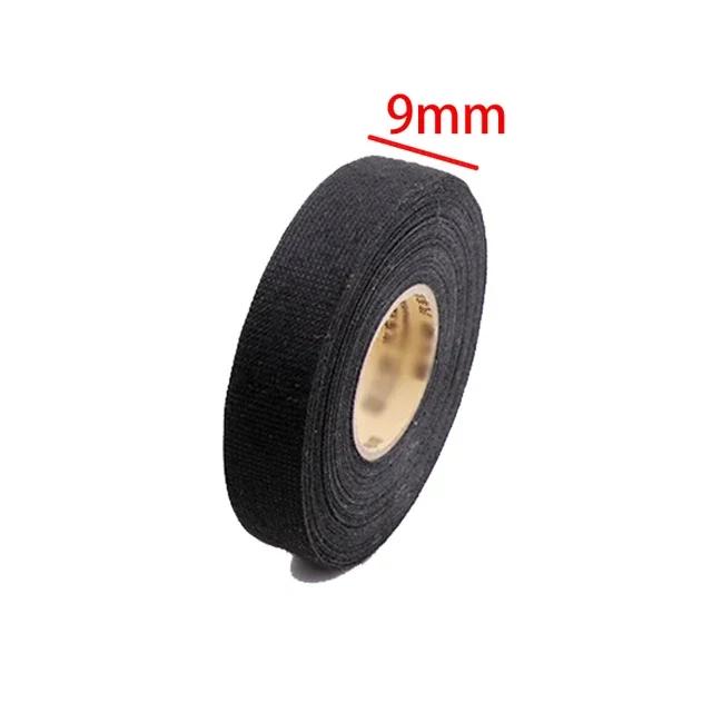 9/19/25MM Heat-resistant Flame Retardant Tape Adhesive Cloth Tape For Car Cable Harness Wiring Loom Protection Width 15M NEW