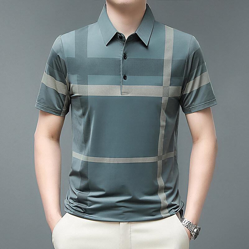 Men's Polo Shirt Striped Short Sleeve Polo Shirt Summer Casual Polo Shirt Vacation Travel Polo Shirt