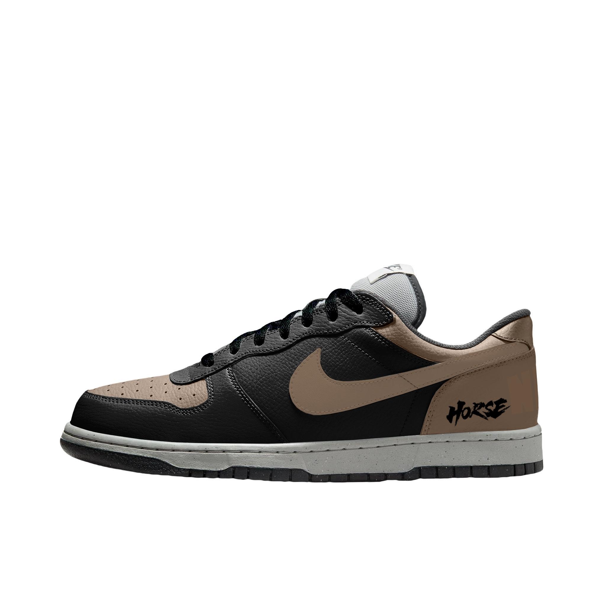 

Nike Big Immediate Success CNY Horse Year Low top Skateboard Shoes Men s Black Brown 355152-016(Team758-) 42
