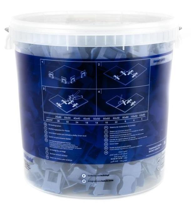 Tile Leveling Clips 1.0Mm 800 Pcs + 20L Bucket - Kb 1885