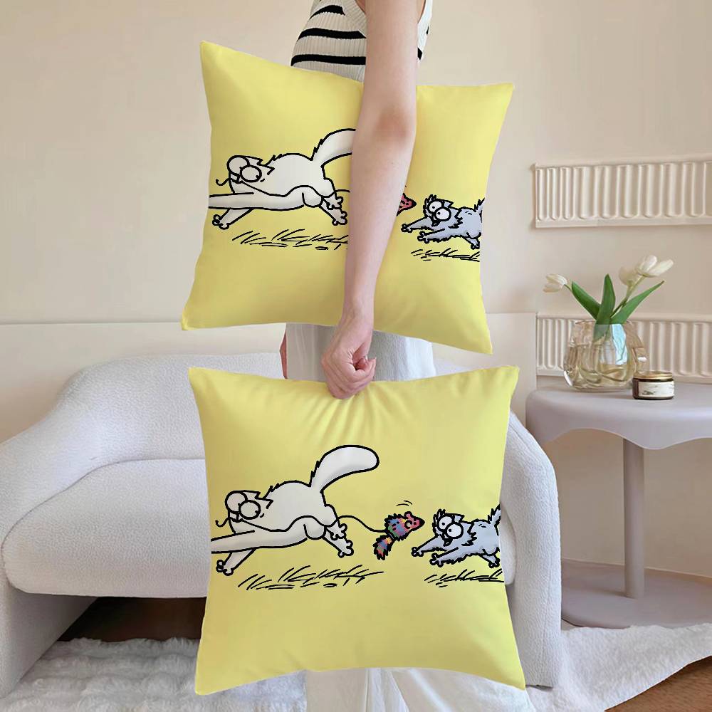 Kawaii S-Simons Cat B Cushion Cover Pillow Case Sofa And Living Room Decorative Cushion Covers Dust-Proof And Mite-Proof
